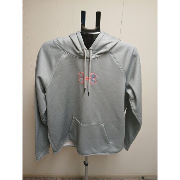 Tops - Under Armour Hoodie Womens Large Gray ColdGear Storm Long Sleeve Loose Fit Run